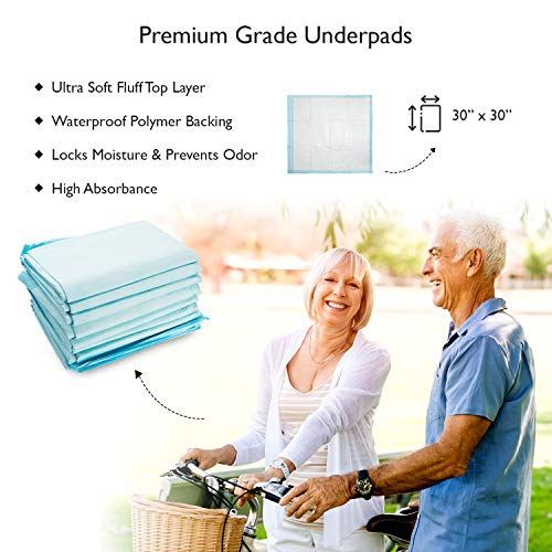 PROcure Pro Cure Heavily Absorbent Disposable Underpads, 30" X 30", 50 Pack - Soft And Thick Quilted Waterproof Pads For Incontinence, Bed Wetting, Pets - Liners For Mattresses, Sofas, Chairs - Image 5