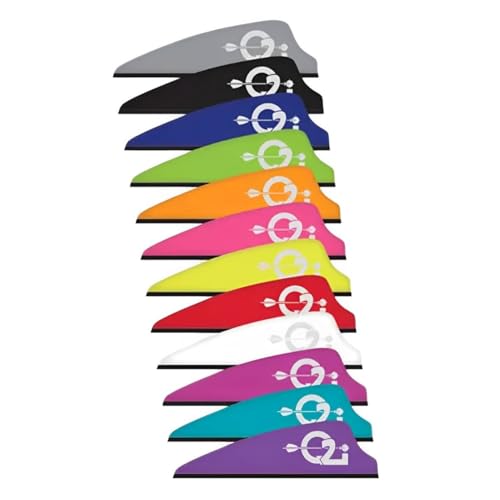 Q2i Fusion-II Shield Cut Arrow Vanes - Pack of 100, Lightweight Fletching Vanes with Tri-Fusion Vane Adhesion Technology for Archery Accessories, Feather Fletching & Arrow Fletchings (Neon Green) - Image 2