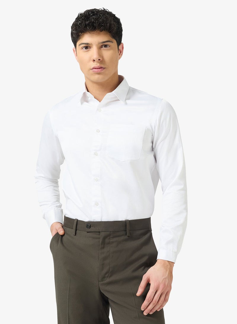 Style Studio Mens Shirts Oxford Self Diamond Weave - Image 1