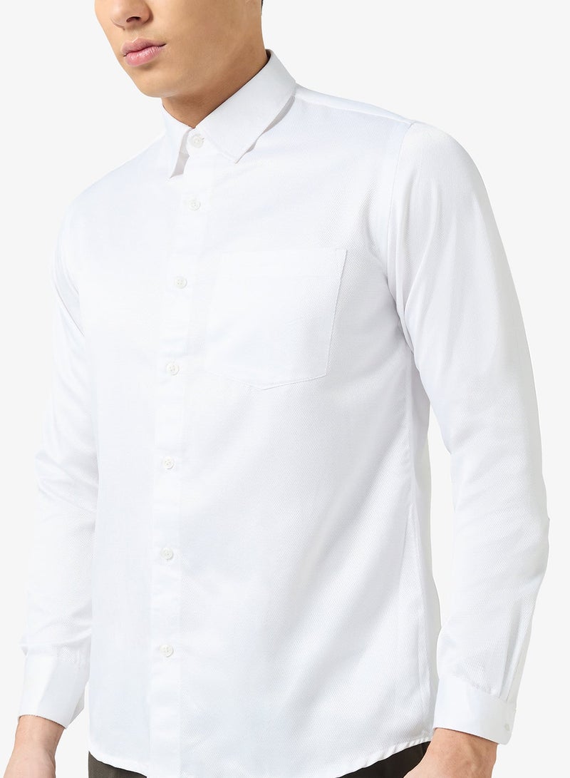 Style Studio Mens Shirts Oxford Self Diamond Weave - Image 3
