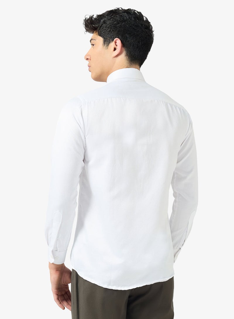 Style Studio Mens Shirts Oxford Self Diamond Weave - Image 2