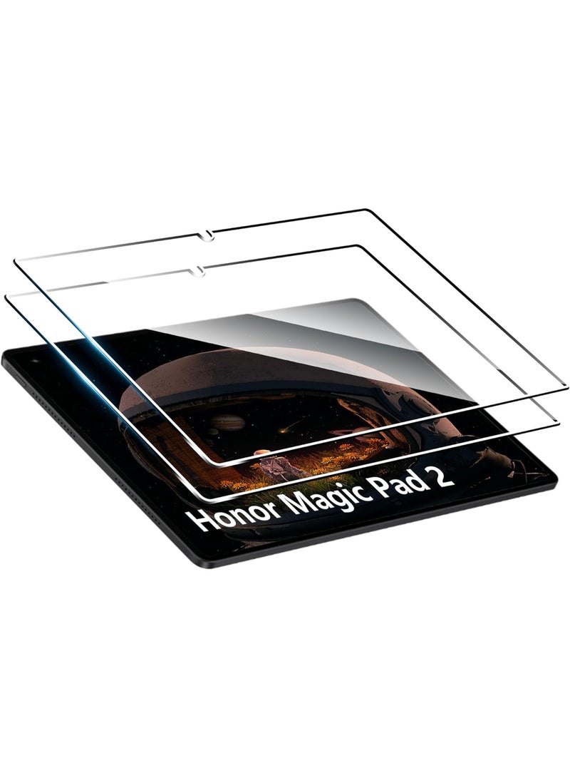 Muzz Screen Protector for Honor MagicPad 2 (12.3 Inch 2024) Glass, Pack of 2 HD Screen Protectors with 9H Hardness Screen Protector, and Bubble-Free - Image 1