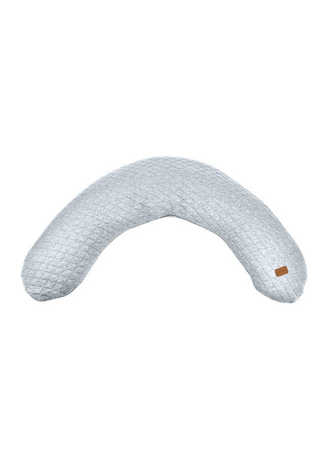 BEABA Big Flopsy Nursing Pillow, Pregnancy Pillow, Multifunctional Pregnancy Pillow, Suitable For Sleeping/Breastfeeding, Support, Relaxation And Comfort, Cotton Flower - Grey Mottled  - Image 1