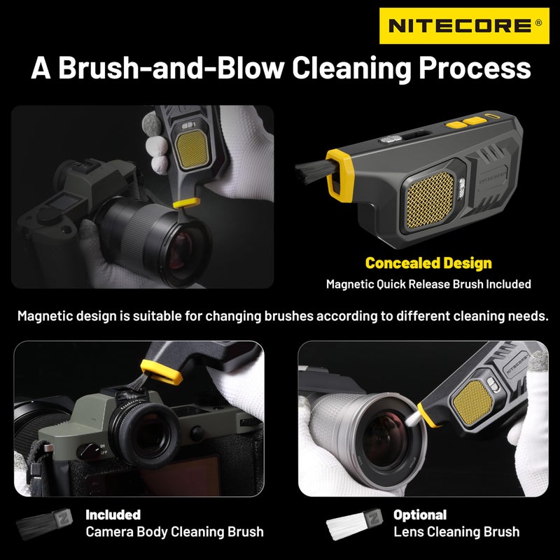NITECORE BB21 Electronic Photography Air Blower Camera Cleaning Kit with NITECORE Tag - Image 5