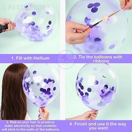 BRIJBAZAAR Mermaid Balloons For Birthday Decoration For Girl- Cute 61Pcs Balloon Decoration - Image 4
