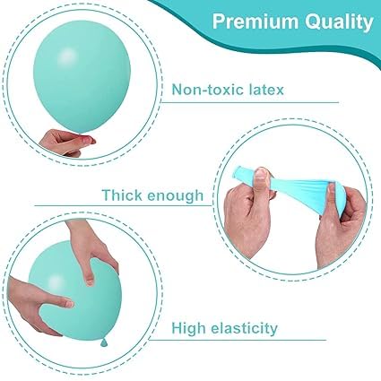 BRIJBAZAAR Mermaid Balloons For Birthday Decoration For Girl- Cute 61Pcs Balloon Decoration - Image 5