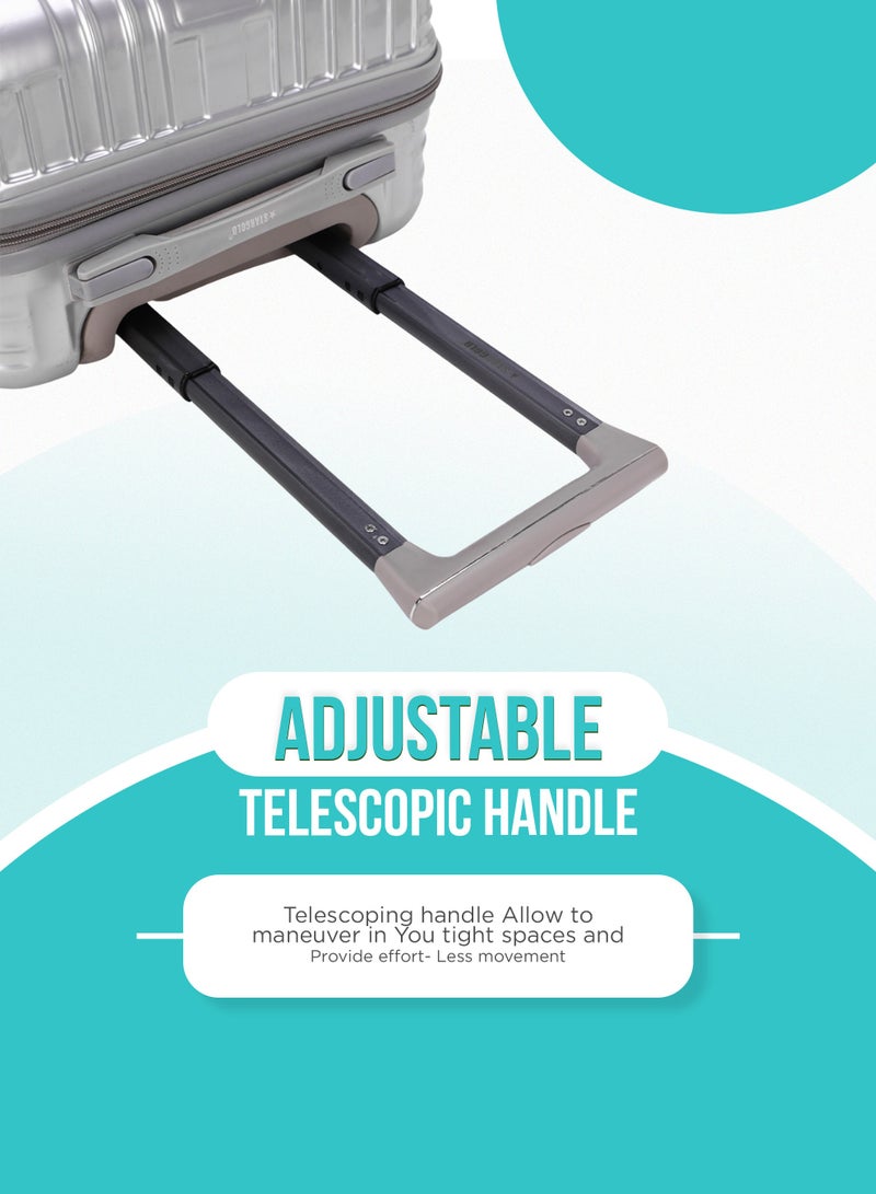 Stargold Single Travel Trolley Luggage Hardside Expandable 4 Spinner Wheels 20 Inch 3 numbered lock ABS+PC material - Image 2