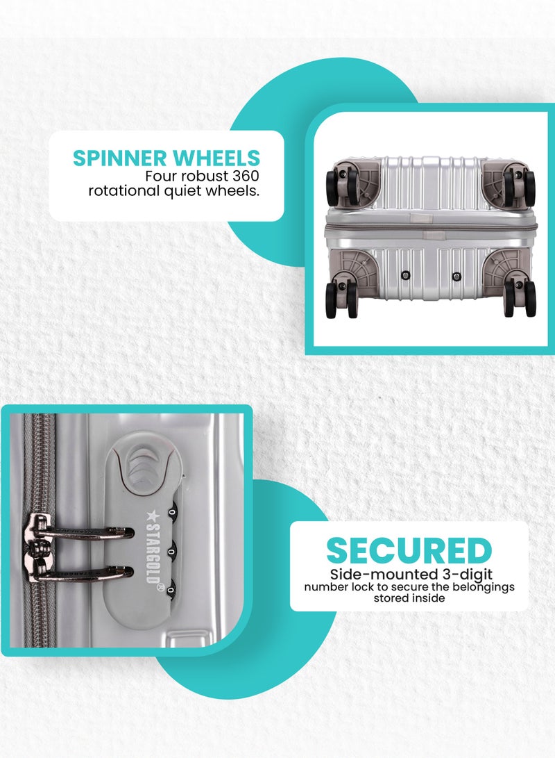 Stargold Single Travel Trolley Luggage Hardside Expandable 4 Spinner Wheels 20 Inch 3 numbered lock ABS+PC material - Image 3