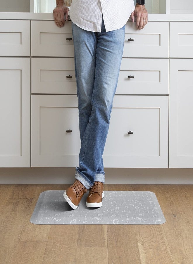GelPro Designer Anti-Fatigue Comfort Floor Mat, 20 x 32, Puppy Play Grey Bone, 106-P-2032-P2GB - Image 2