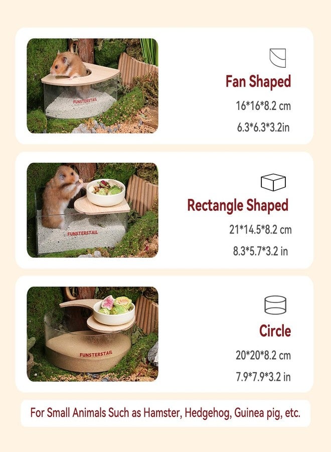 FunstersTail Hamster Sand Bath Container for Small Pets (Fan-Shaped) - Image 2