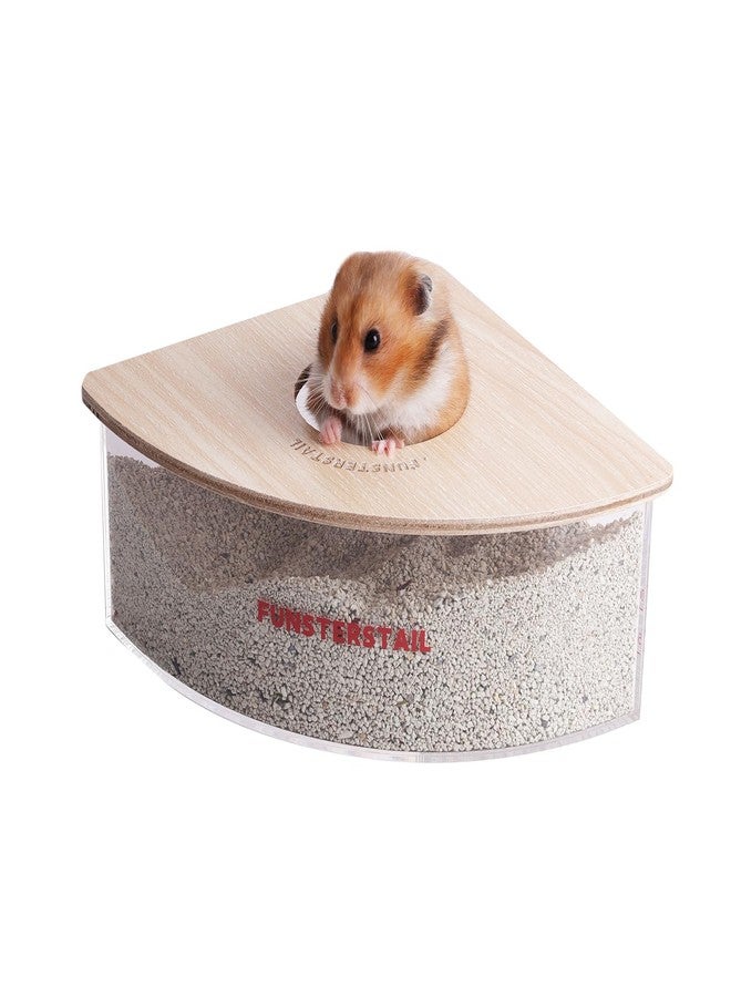 FunstersTail Hamster Sand Bath Container for Small Pets (Fan-Shaped) - Image 1