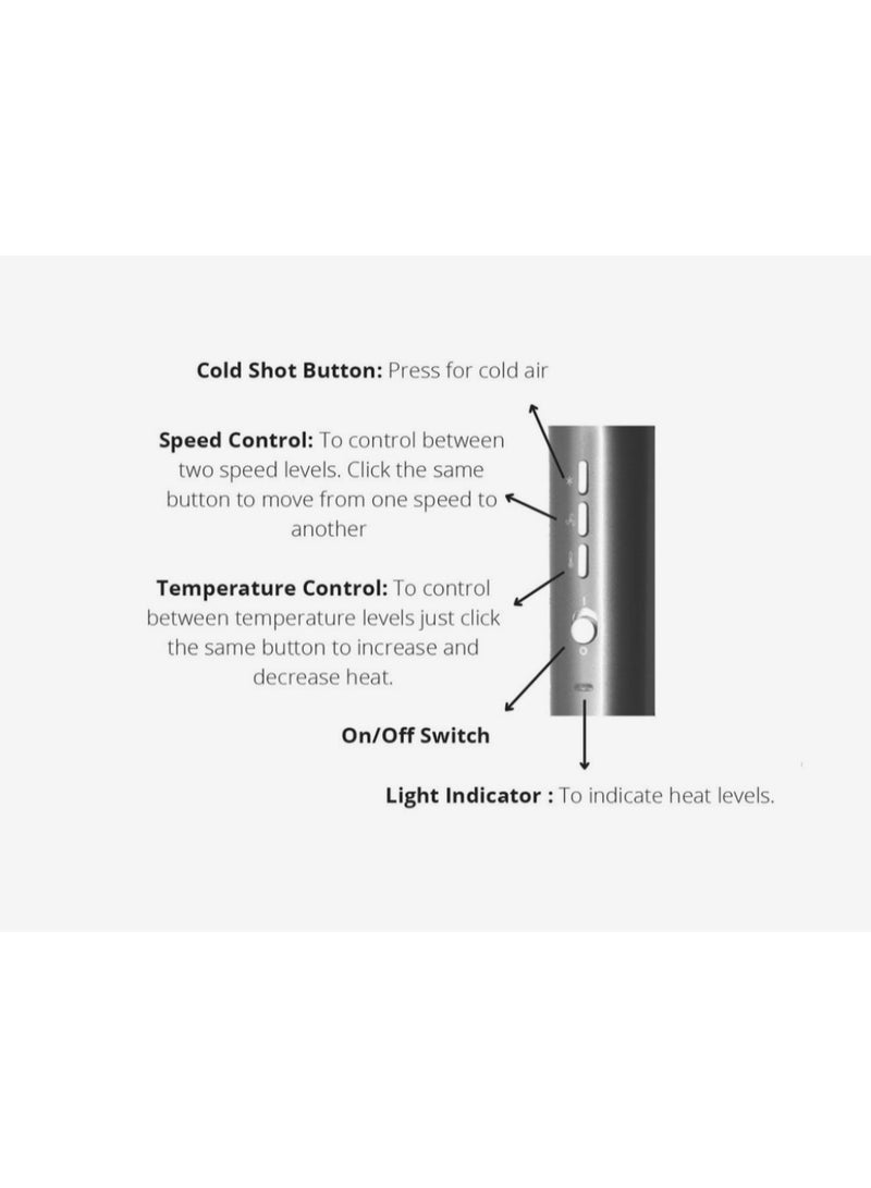 Quattro Professional hair dryer with diffuser - Image 4