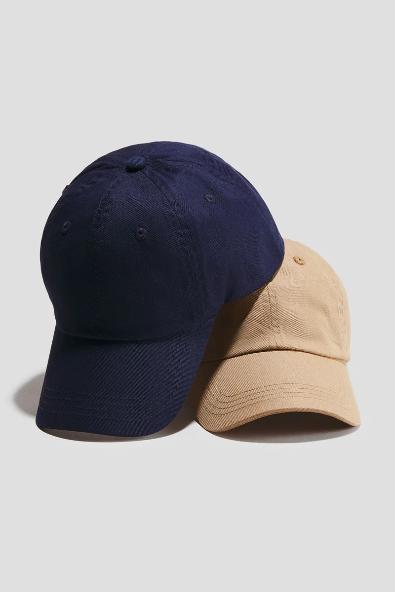 H&M 2-pack cotton twill caps