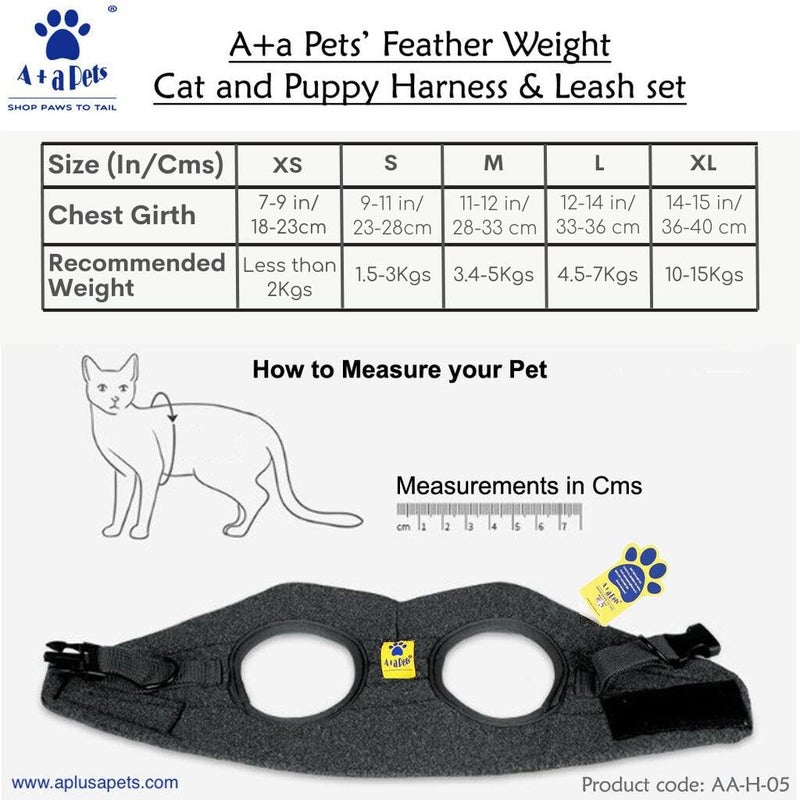 A+a Pets ' Feather Weight Cat and Dog Harness & Leash Set – Escape Proof, Adjustable, No Pull, Soft Padded Vest for Persian Cats, Kittens, Small Dogs (Green, S) - Image 4
