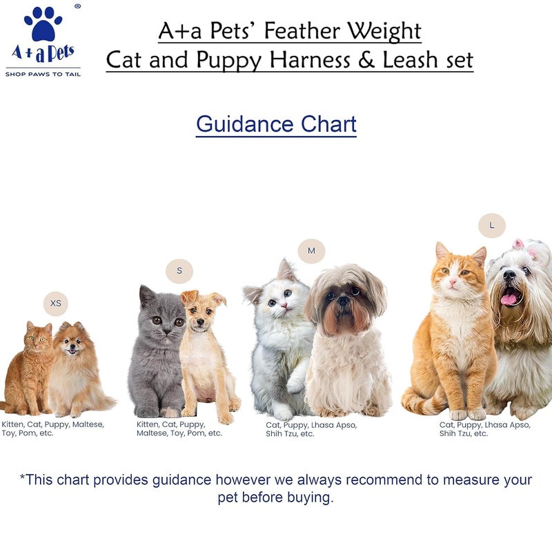 A+a Pets ' Feather Weight Cat and Dog Harness & Leash Set – Escape Proof, Adjustable, No Pull, Soft Padded Vest for Persian Cats, Kittens, Small Dogs (Green, S) - Image 5