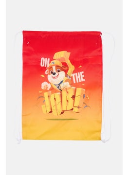 nickelodeon Kids Boy Paw Patrol Printed Drawstring Beach Bag 45 H x 35 L cm, Orange  - Image 2
