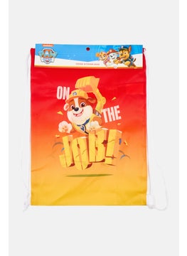 nickelodeon Kids Boy Paw Patrol Printed Drawstring Beach Bag 45 H x 35 L cm, Orange  - Image 1