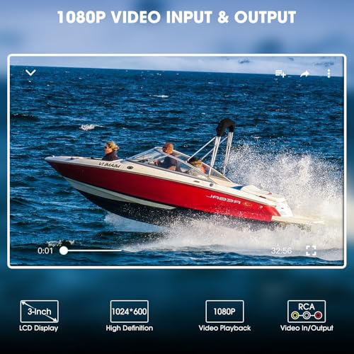 VOXXBASS Waterproof Marine Bluetooth Radio for Boat - Marine Gauge Stereo Receiver -3 Inch LCD Display Backup Camera Input USB AUX 4 Zones Subwoofer Pre-Amp AM FM Radio for ATVs UTVs SXS - Image 4