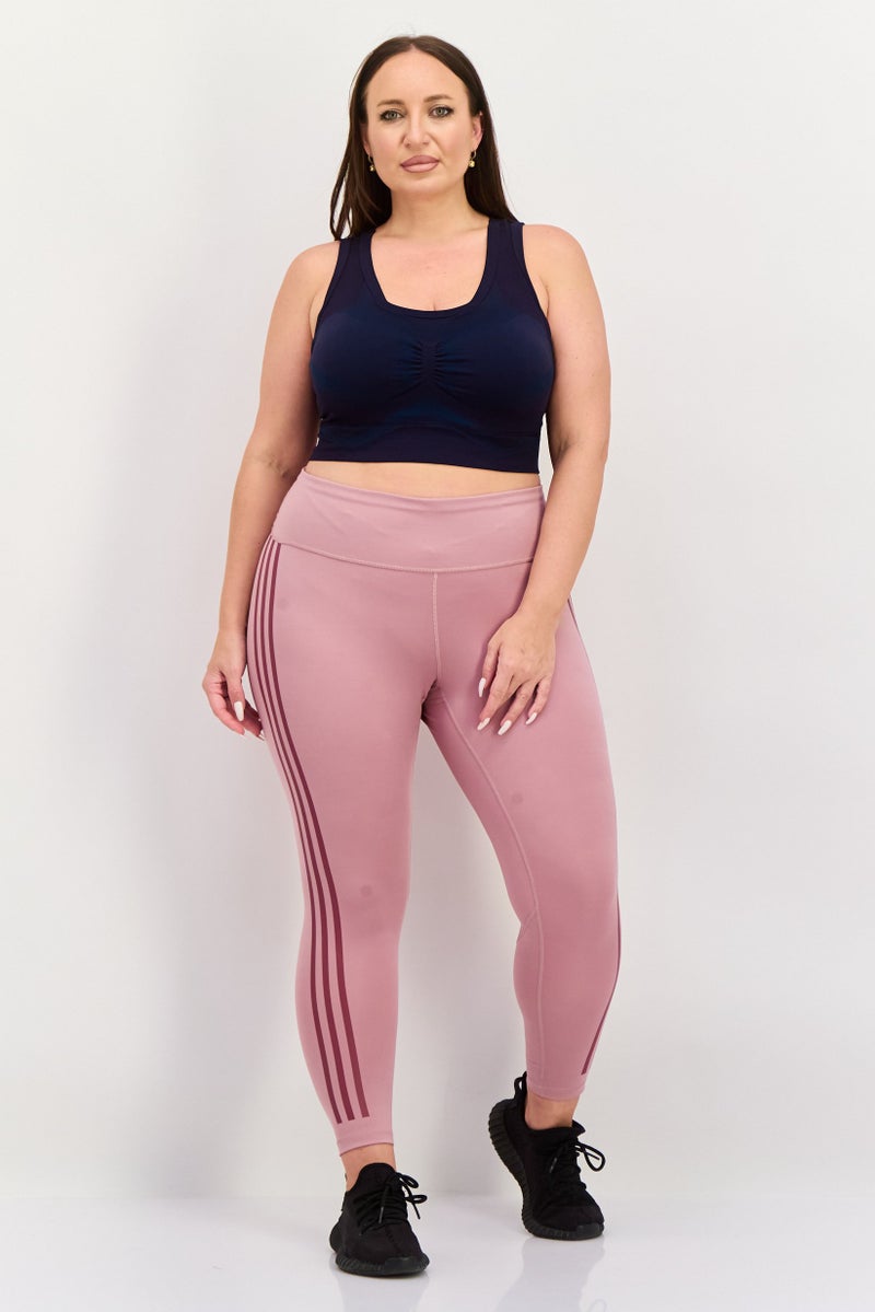 Adidas Women Plus Size  Textured Padded Sports Bra, Navy - Image 2