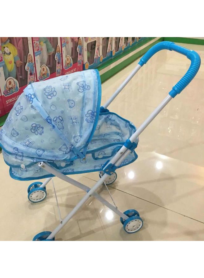 Children's Toys Trolley Doll Girls Play House Toy Trolley Toy Baby Trolley-Color:Reclining With Basket - Image 4