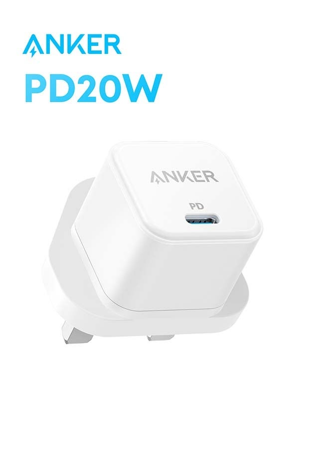Anker iPhone 16 Pro 20W USB C Fast Charger, PowerPort III Cube for iPhone 16/16 Pro/16 Plus/16 Pro Max, 15/14/13 Series, Samsung, iPad, Huawei, Xiaomi, Vivo, Oppo and More White White - Image 1