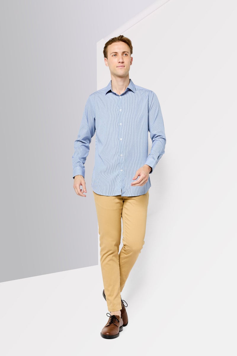 Scotch & Soda قميص رسمي بأكمام طويلة للرجال بتصميم عصري مخطط، متعدد الألوان - Image 2