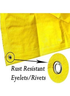 SR TRENDS SR Traders 12Ft X 12Ft Yellow Heavy Duty Tarpaulin Tirpal Tadpatri Tharpai Thadika Extra Strong Eyelets UV Resistant 100 Waterproof Virgin 6 Layer MLCL 3D Rib Technology1 No by SR Trends  - Image 4