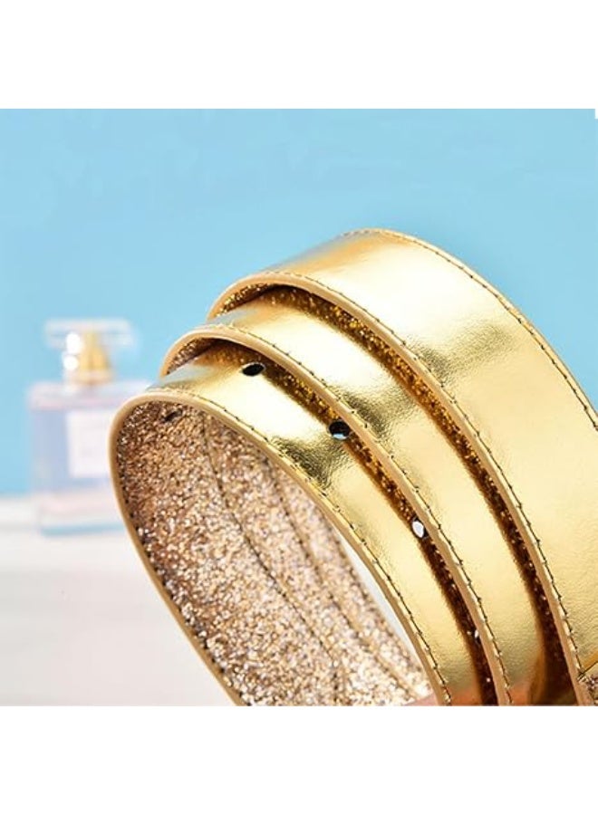 Goolsky Fashion Sparkly PU Leather Waist Belts for Women Formal Dresses Jeans - Image 5