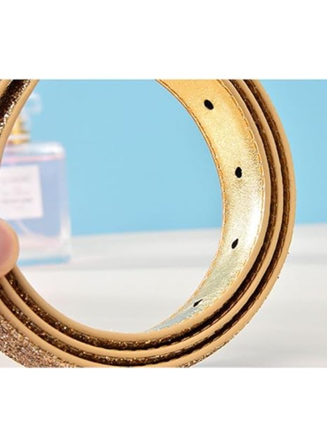 Goolsky Fashion Sparkly PU Leather Waist Belts for Women Formal Dresses Jeans - Image 4