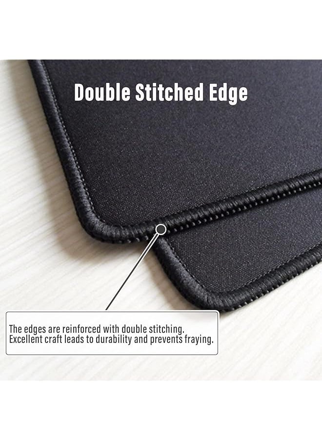 erorex - Gaming Mouse Pad With Stitched Edges Japanese Wave Black Mouse Pad Extended Xl Mousepad With Anti Slip Base Cool Large Mouse Pad For Desk 31.5 X 11.8 In Black Ob Mp E 17 B - Image 1