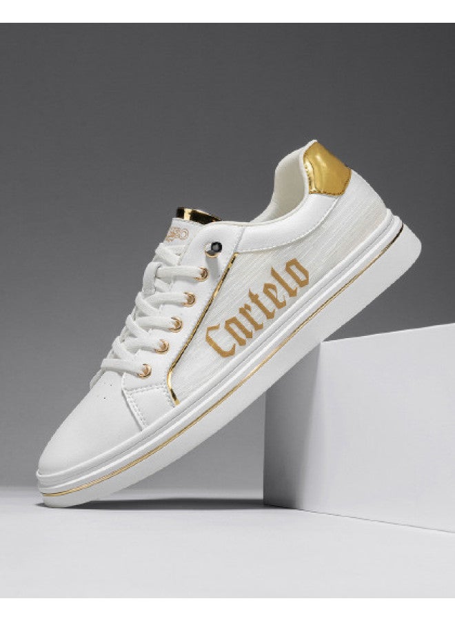 CARTELO Lace-free [breathable Ice Silk] Comfortable And Breathable Casual Sneakers For Men, Trendy Plimsolls, Men's White Shoes - Image 1