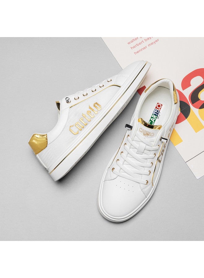 CARTELO Lace-free [breathable Ice Silk] Comfortable And Breathable Casual Sneakers For Men, Trendy Plimsolls, Men's White Shoes - Image 4