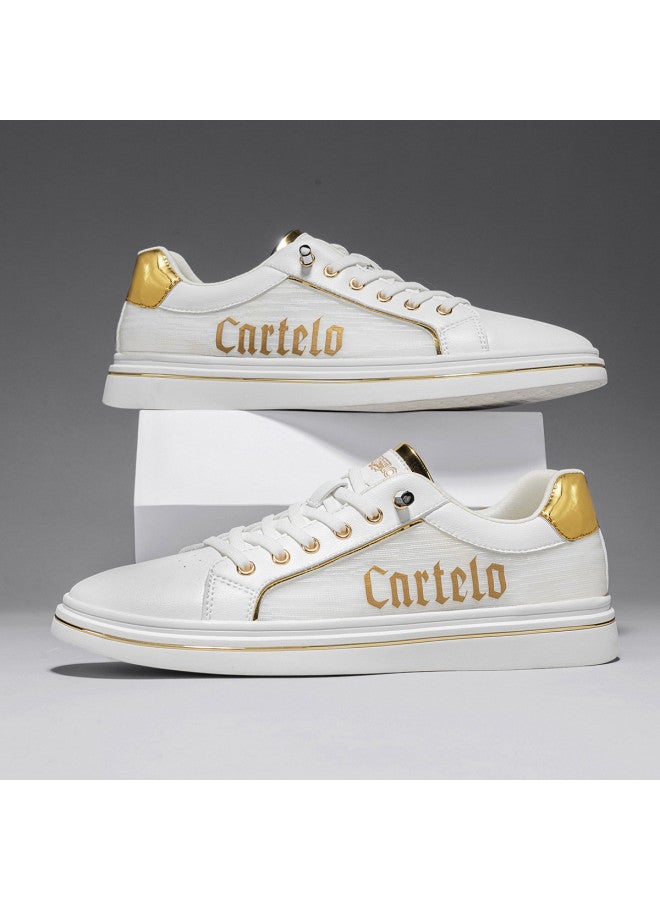 CARTELO Lace-free [breathable Ice Silk] Comfortable And Breathable Casual Sneakers For Men, Trendy Plimsolls, Men's White Shoes - Image 3
