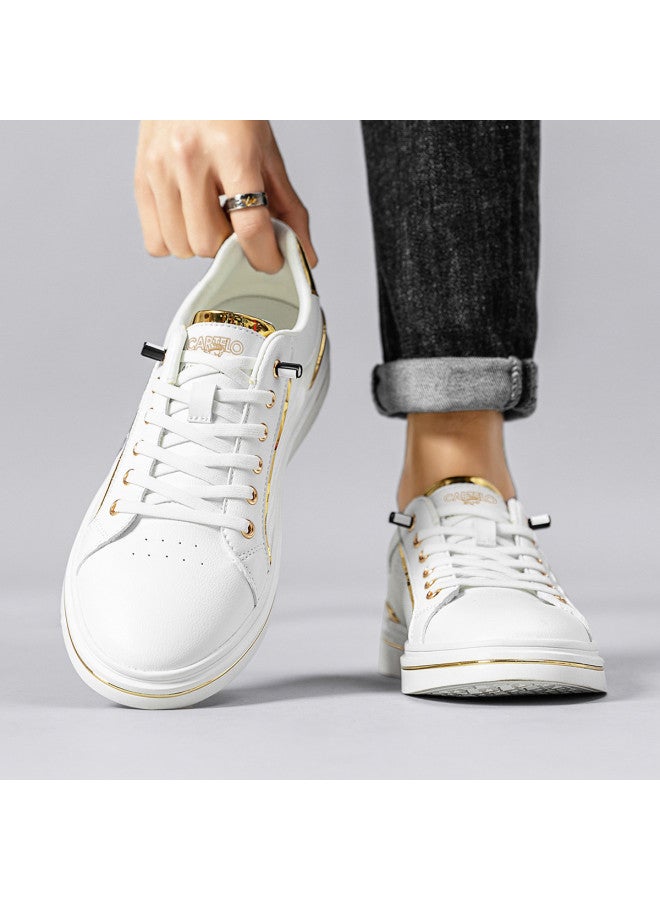 CARTELO Lace-free [breathable Ice Silk] Comfortable And Breathable Casual Sneakers For Men, Trendy Plimsolls, Men's White Shoes - Image 5