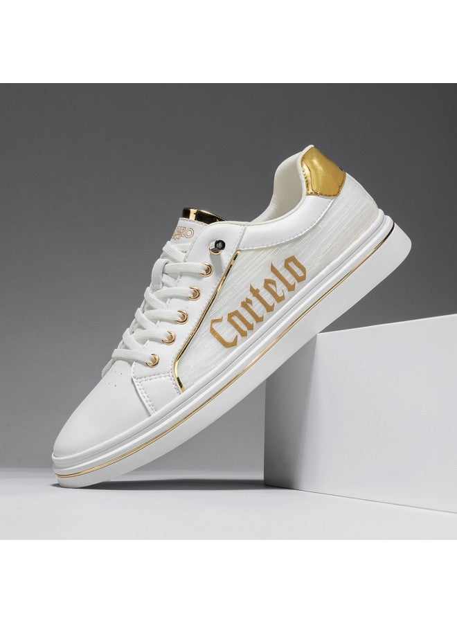 CARTELO Lace-free [breathable Ice Silk] Comfortable And Breathable Casual Sneakers For Men, Trendy Plimsolls, Men's White Shoes - Image 2