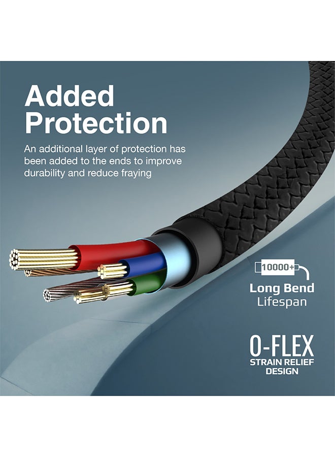 بروميت كابل USB-A إلى Lightning متين بقدرة 10 وات مع نقل بيانات بسرعة 480 ميجابت في الثانية - Image 3