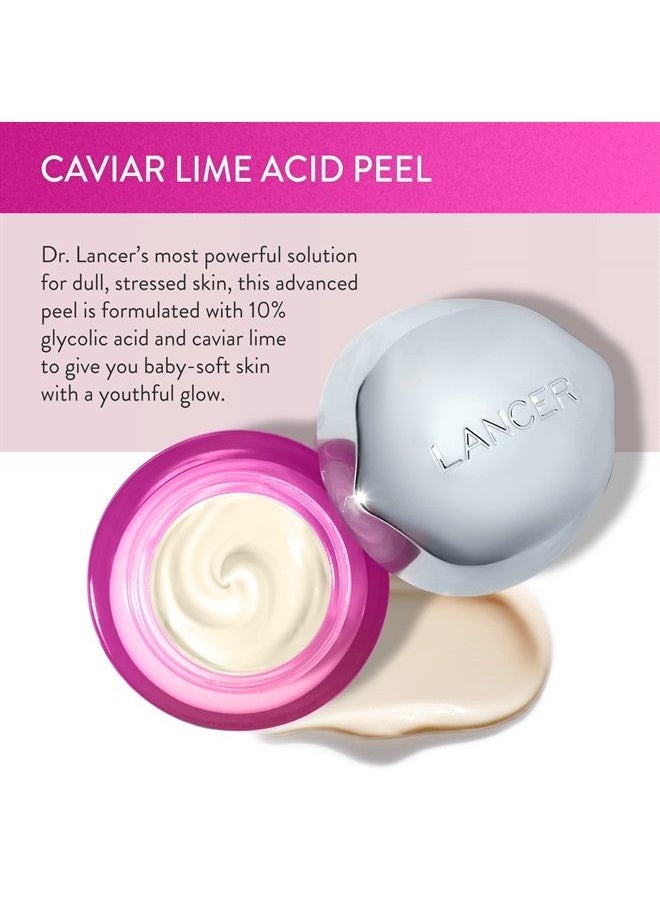 lancer Lancer Skincare Caviar Lime Acid Peel, Retinol Facial Chemical Peel with Brightening Glycolic Acid, 1.7 Fluid Ounces  - Image 2