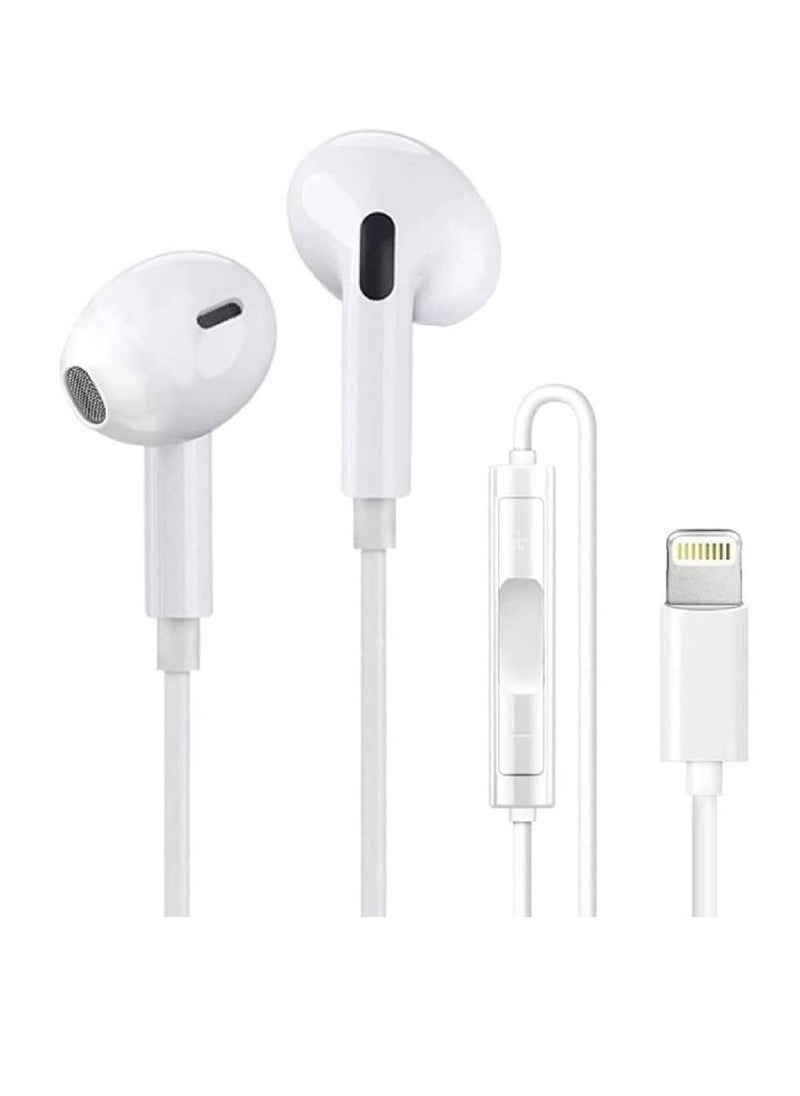 Generic Earbuds Lightning  Headphone Wired [Apple MFi Certified] in-Ear Stereo Noise Canceling Headset Compatible with iPhone  - Image 1