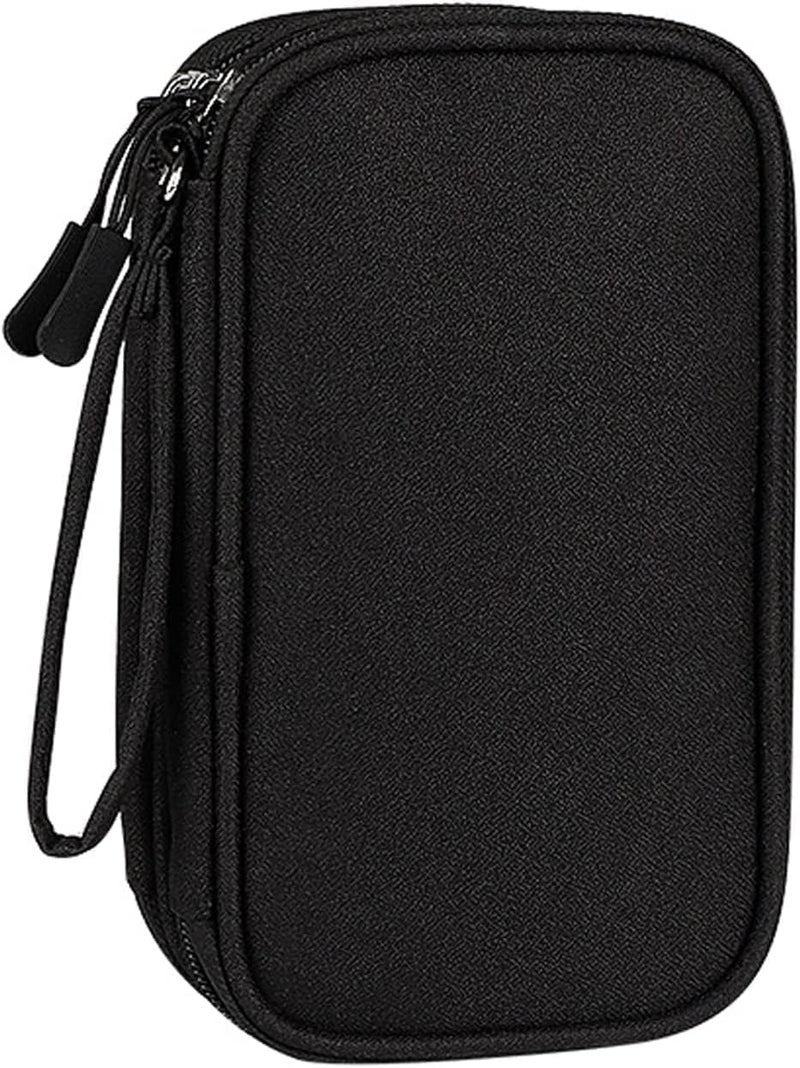 Electronic Organizer, Travel Cable Organizer Bag Pouch Electronic Accessories Carry Case Portable Waterproof Double Layers Storage Bag for Cable, Cord, Charger, Phone, Earphone, Medium Size, Black - Image 4
