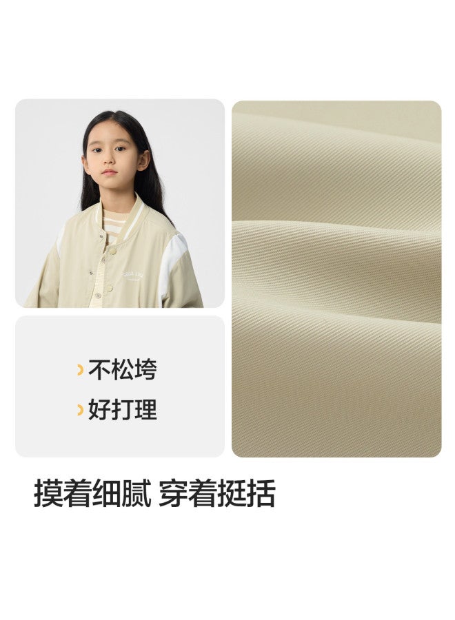 Balabala Color-block Baseball Jacket For Kids - Boys & Girls 2025 New Spring Embroidery Casual Top Trendy Outerwear - Image 5