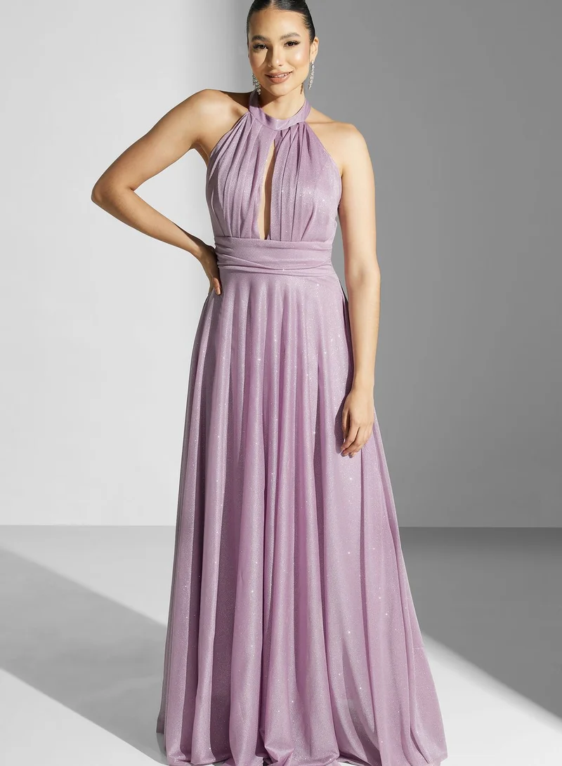 Ella Limited Edition Cutout Detail Shimmer Dress