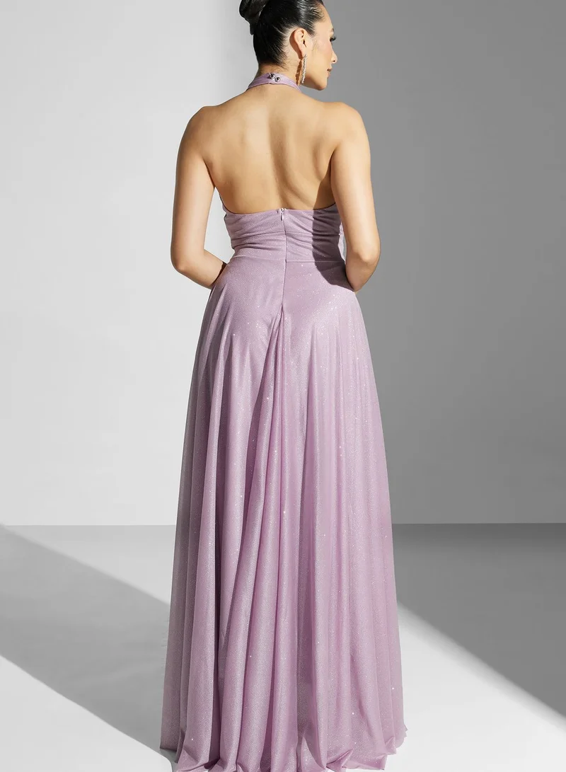 Ella Limited Edition Cutout Detail Shimmer Dress