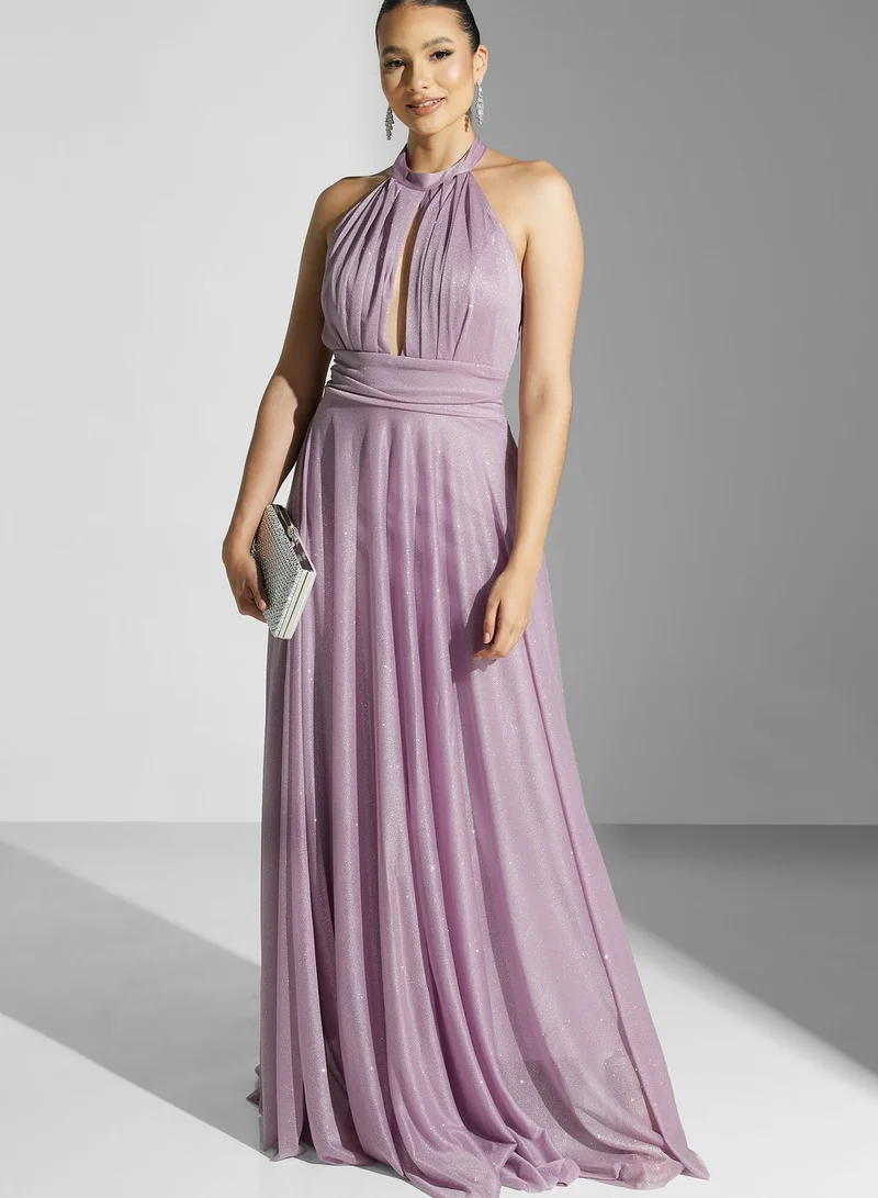 Ella Limited Edition Cutout Detail Shimmer Dress