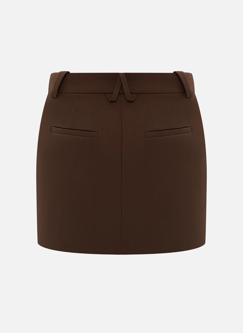 Lichi Mini skirt in dense fabric with wide belt loops