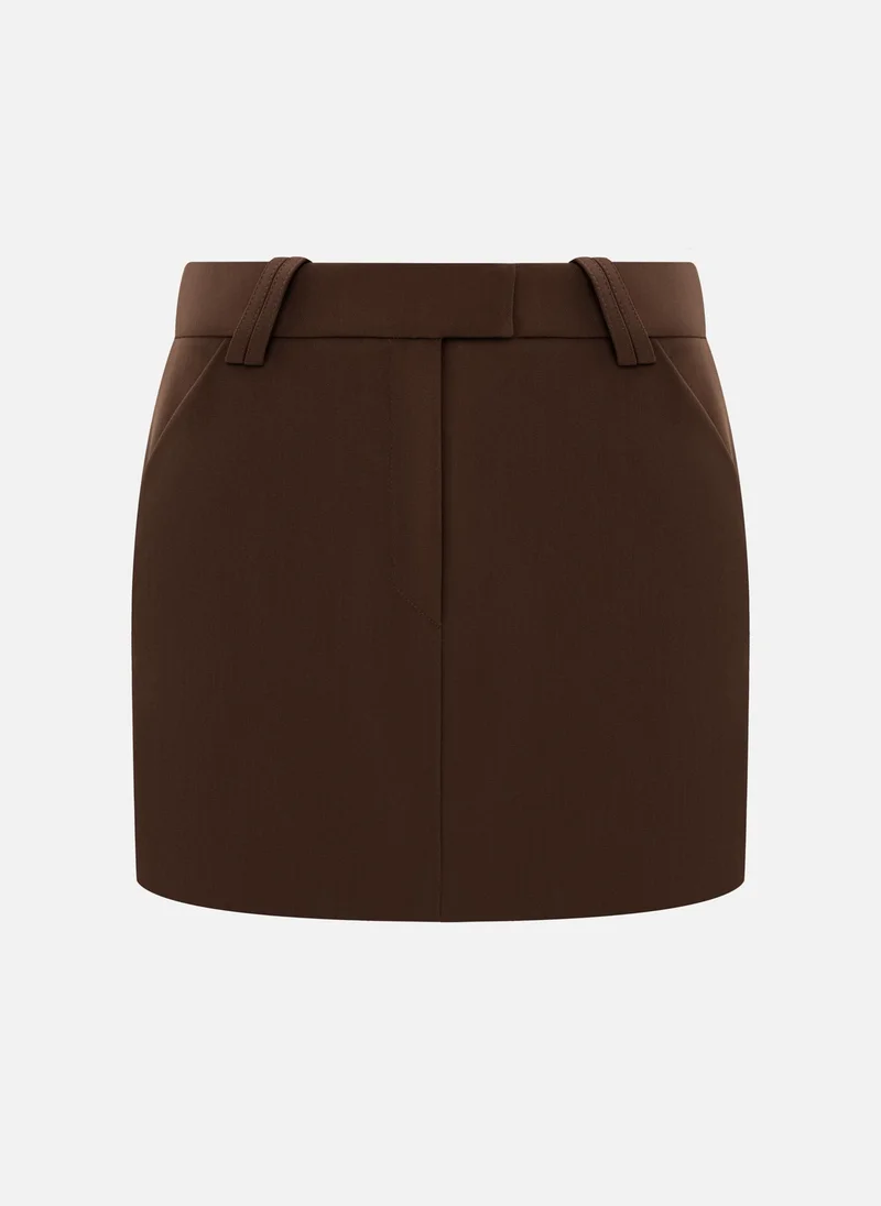 Lichi Mini skirt in dense fabric with wide belt loops