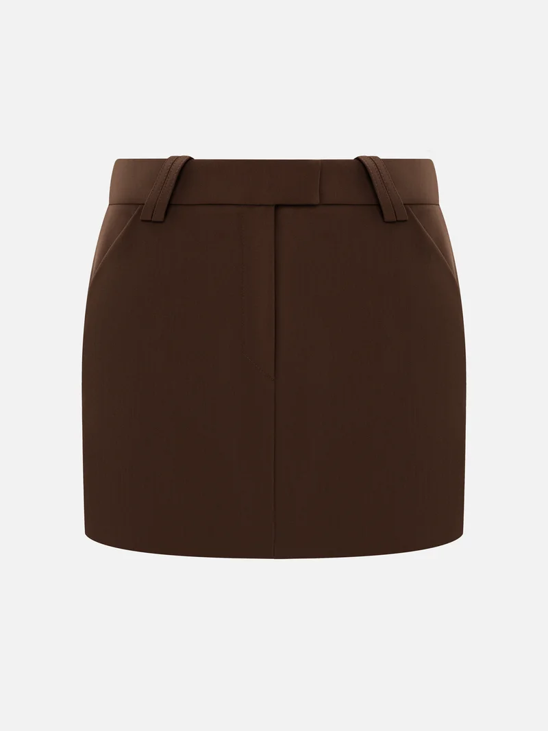 Lichi Mini skirt in dense fabric with wide belt loops