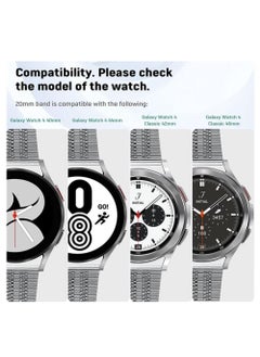 واي آند دي For Galaxy Watch 4 Strap, 20mm Strap Compatible with Samsung 40mm 44mm/Galaxy Classic 46mm(2021) 42mm, Adjustable Replacement for Band Men Women  - Image 4