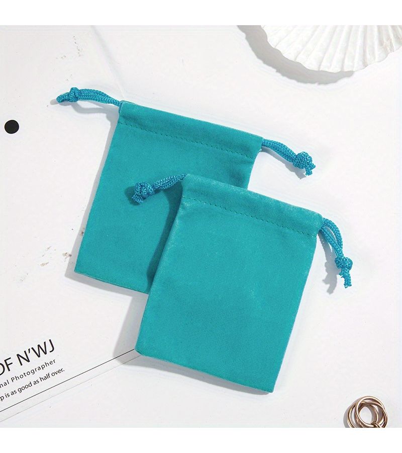 36 Green Velvet Jewelry Gift Pouches Drawstring Bags for Wedding Party Valentine Anniversary - Image 2