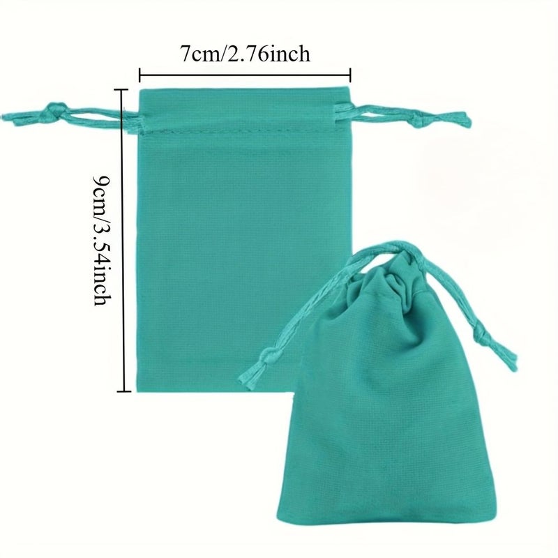 36 Green Velvet Jewelry Gift Pouches Drawstring Bags for Wedding Party Valentine Anniversary - Image 3