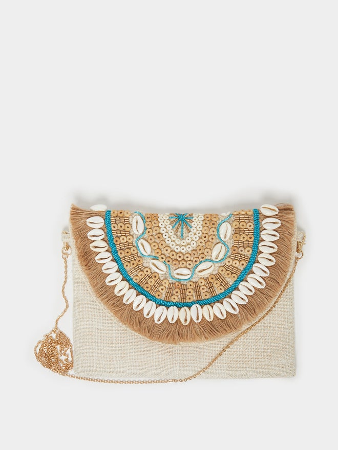 Styli Styli Embroidered Clutch with Detachable Strap  - Image 1